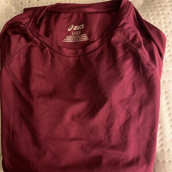 ASICS burgundy long sleeve tee - Picture 1 of 3